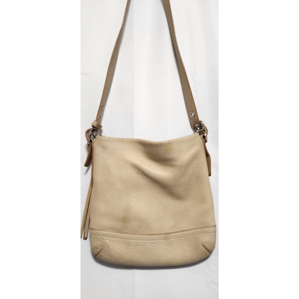 Coach Vintage Legacy Slim Beige Leather Shoulder Convertible Crossbody Bag